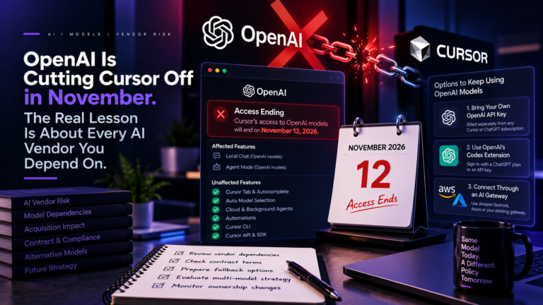 OpenAI Is Cutting Cursor Off in November. The Real Lesson Is About Every AI Vendor You Depend On.