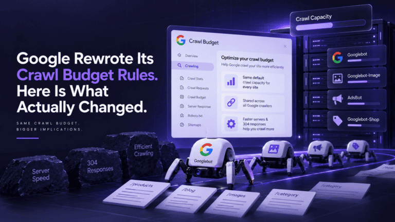 Google Rewrote Its Crawl Budget Rules. Here Is What Actually Changed.