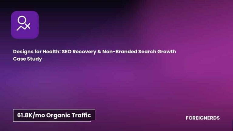Recovered Organic Traffic to 61.8K/Month and Grew Non-Branded Keyword Reach 110% Through an E-E-A-T–Led SEO Program