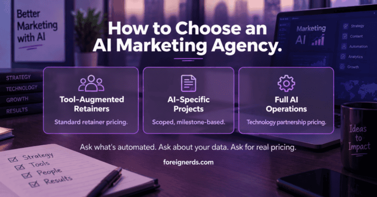 How to Choose an AI Marketing Agency: Pricing, Red Flags, and What to Ask