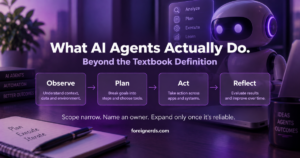 The AI agent action loop: observe, plan, act, reflect