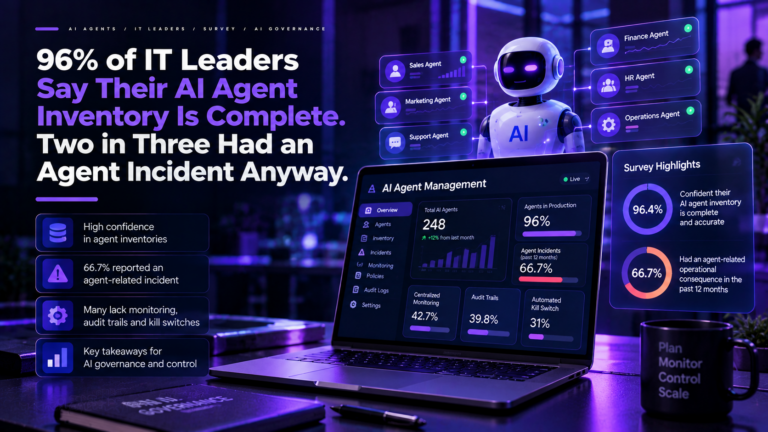 96% of IT Leaders Say Their AI Agent Inventory Is Complete. Two in Three Had an Agent Incident Anyway.