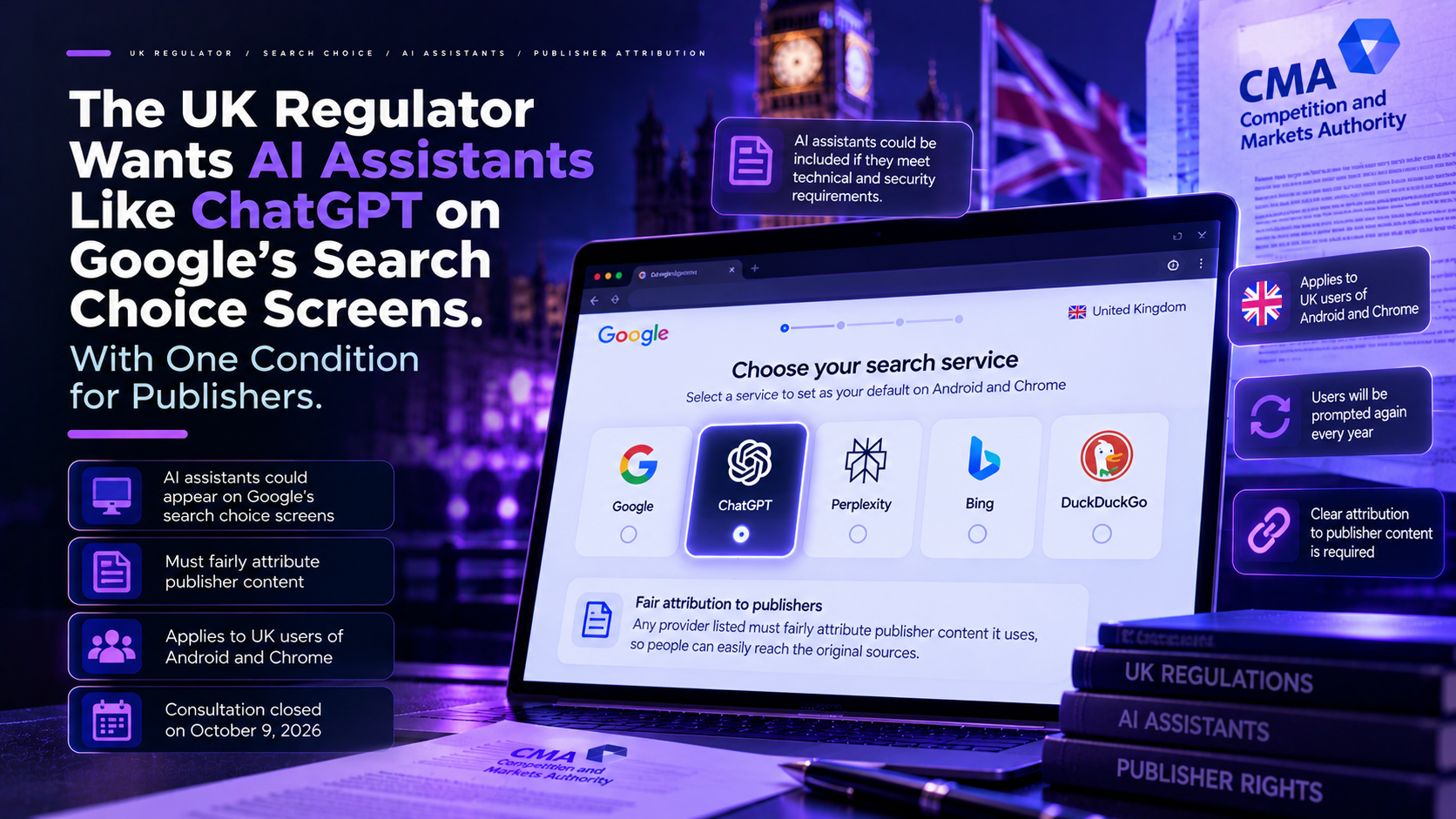 UK CMA AI Search Choice Proposal: What It Means